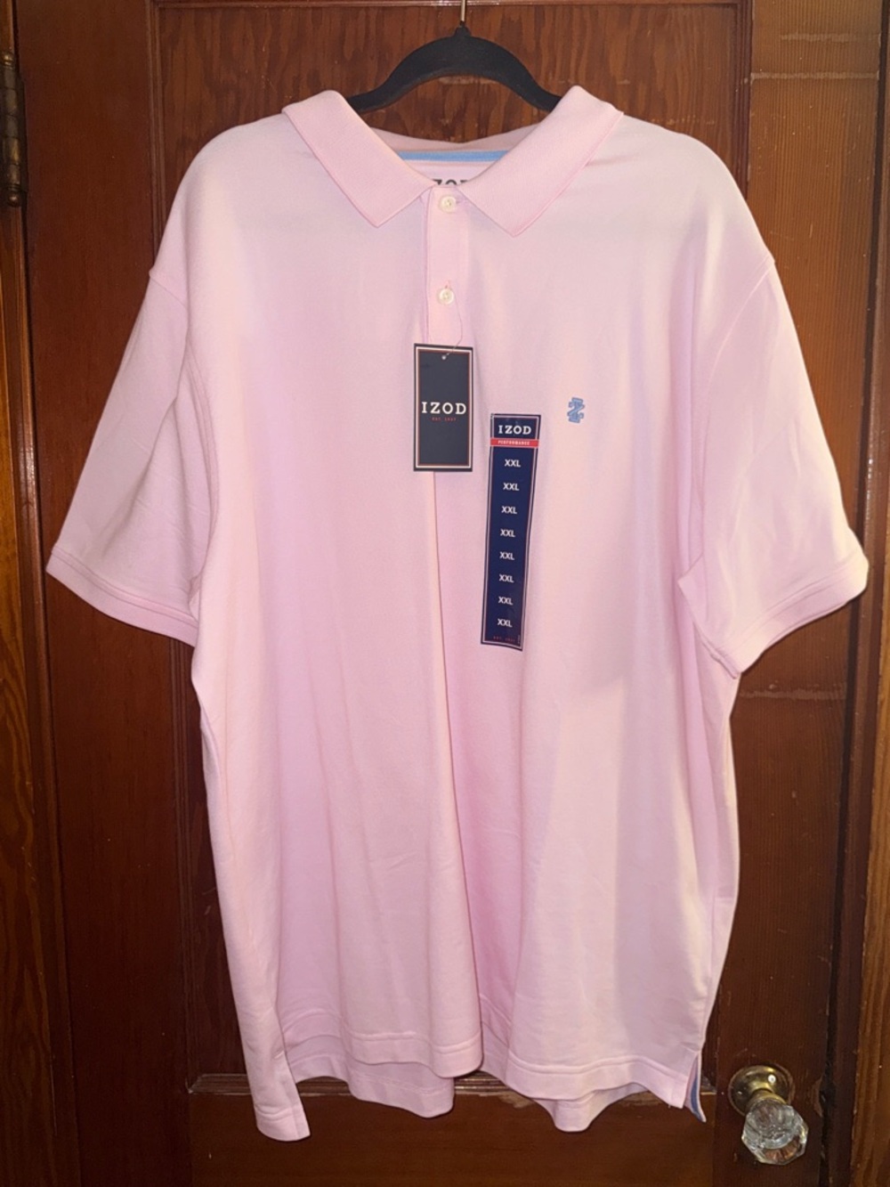 IZOD Performance Polo XXL NWT Light Pink Classic Shirt